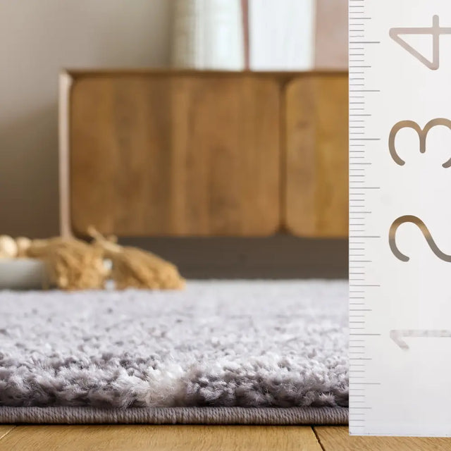 Safavieh Arizona Shag 5'-1" x 7'-6" Rug in Dark Grey / Ivory