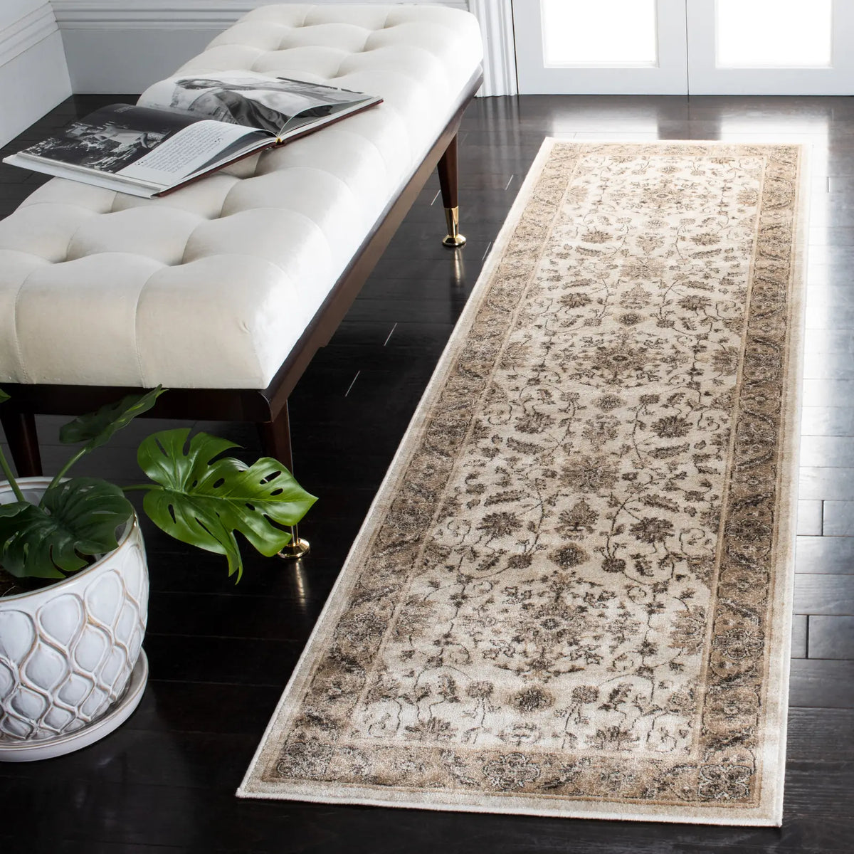 Safavieh Vintage 2'-2" x 7'-2" Rug in Stone / Caramel
