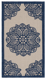 Safavieh Courtyard 2'-0" x 3'-7" Rug in Beige / Navy