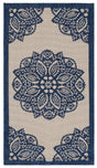 Safavieh Courtyard 2'-0" x 3'-7" Rug in Beige / Navy