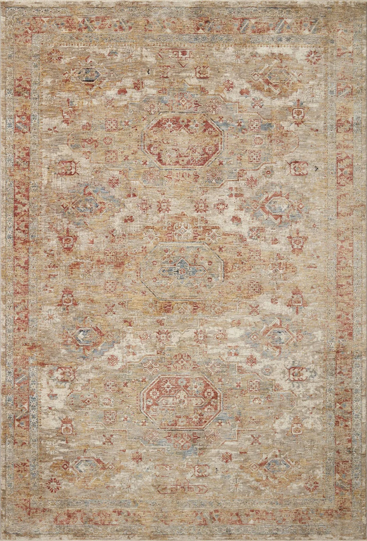 Loloi Gaia Gaa-02 Gold/Taupe Rugs - main flat