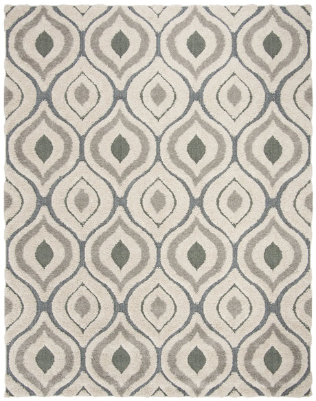 Safavieh Florida Shag 9'-6" x 13'-0" Rug in Cream / Light Blue