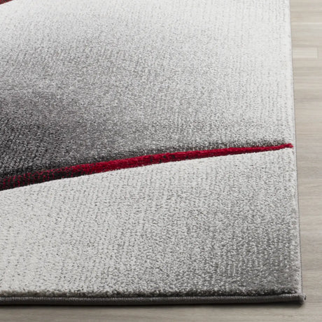 Safavieh Hollywood 4'-0" x 6'-0" Rug in Grey / Red
