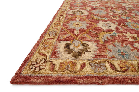 Loloi Victoria Vk-09 Terracotta / Gold Rugs - rug corner