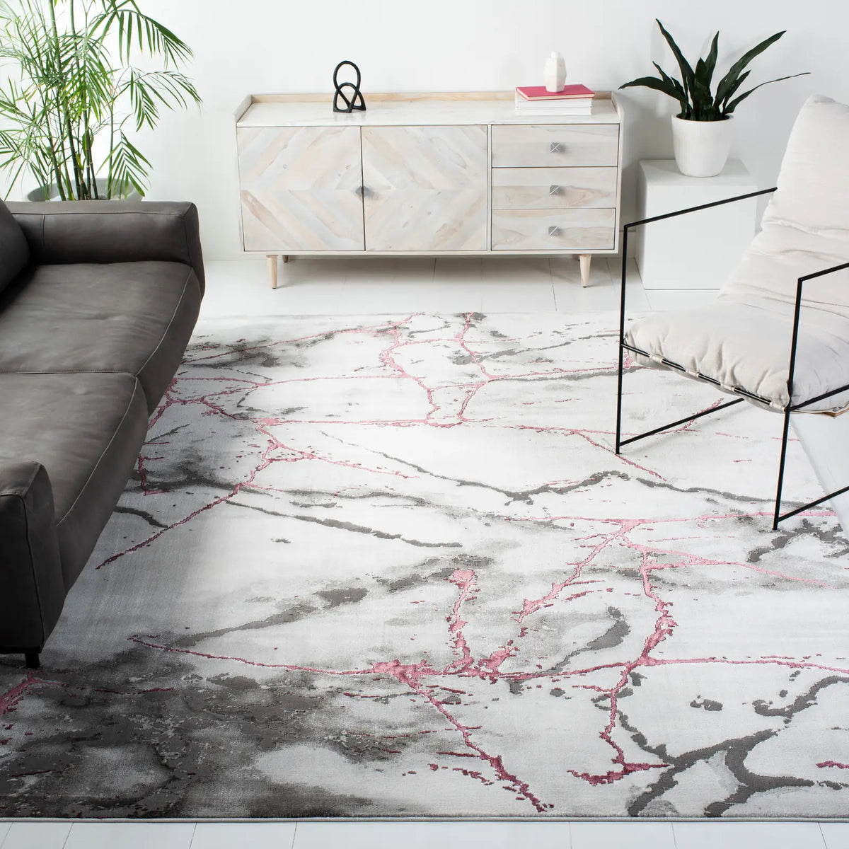 Safavieh Craft 10'-6" x 14'-0" Rug in Grey / Wine