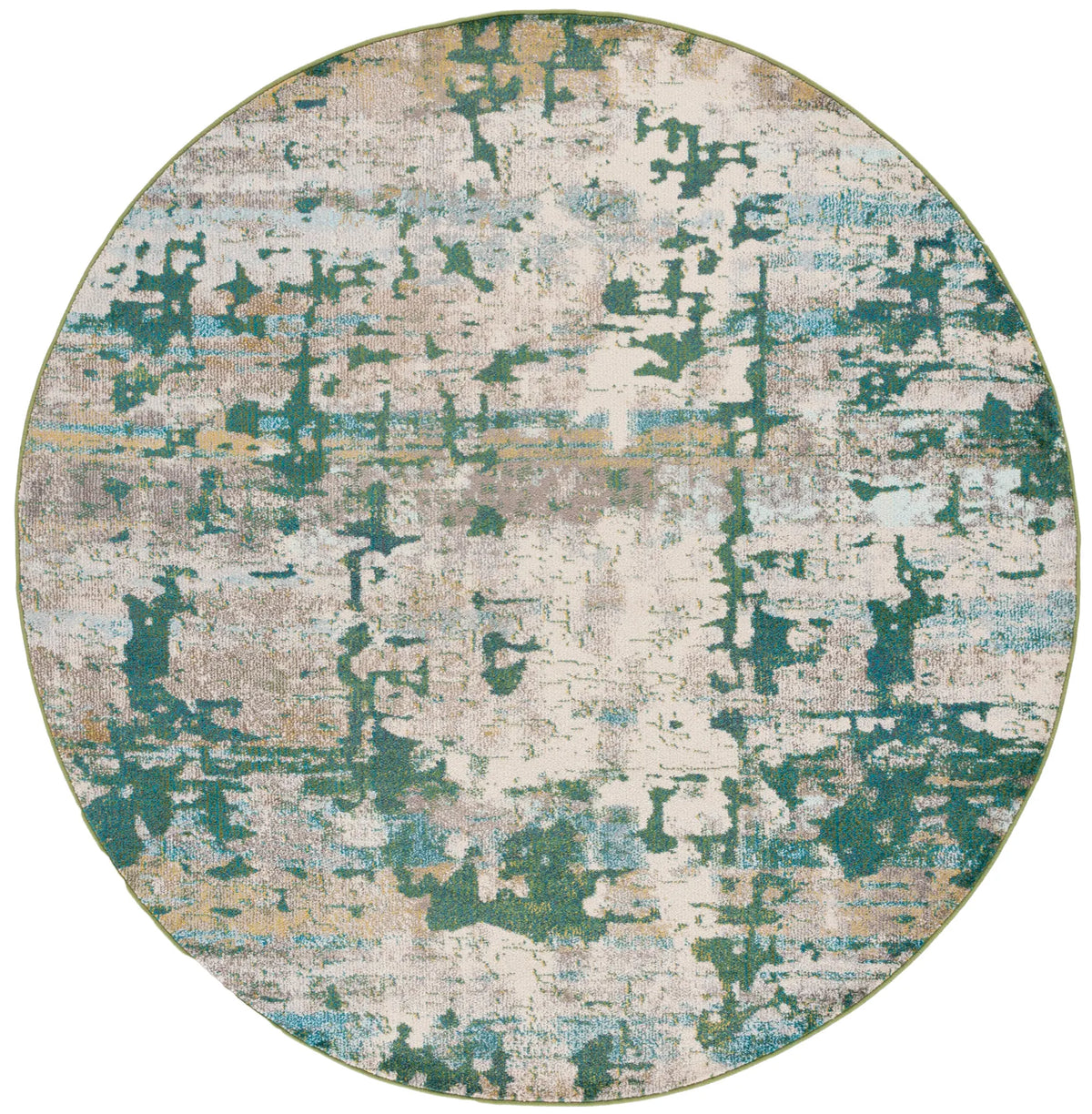 Safavieh Madison 6'-7" x 6'-7" Rug in Green / Beige