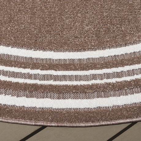 Safavieh Cabana 6'-7" x 6'-7" Rug in Brown / Ivory