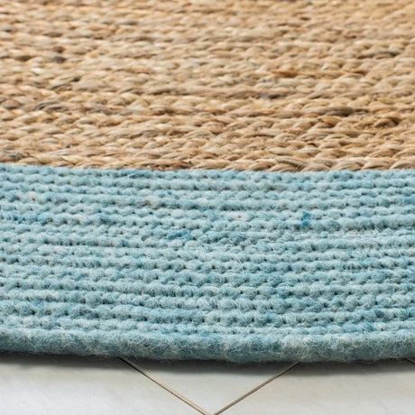 Safavieh Braided 5'-0" x 5'-0" Rug in Blue / Natural