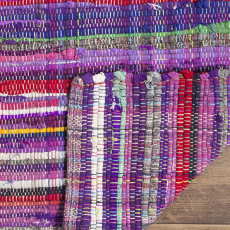 Safavieh Rag Rug 4'-0" x 6'-0" Rug in Purple / Multi