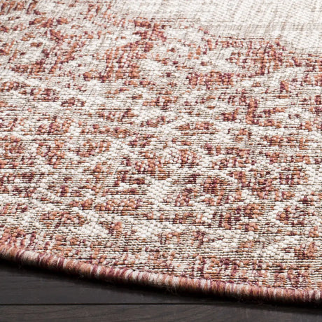 Safavieh Courtyard 5'-3" x 5'-3" Rug in Light Beige / Terracotta