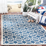 Safavieh Courtyard 4'-0" x 5'-7" Rug in Navy / Beige
