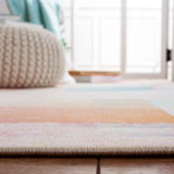 Safavieh Paint Brush 4'-4" x 6'-0" Rug in Pink / Blue