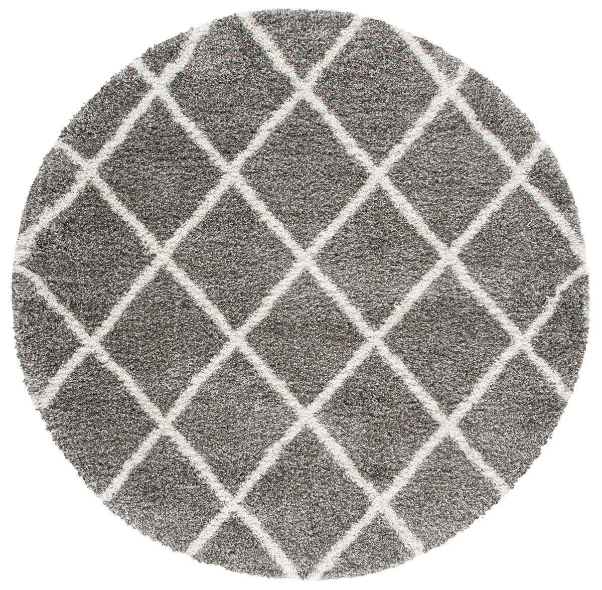 Safavieh Hudson Shag 7'-0" x 7'-0" Rug in Grey / Ivory