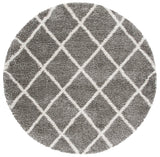 Safavieh Hudson Shag 7'-0" x 7'-0" Rug in Grey / Ivory