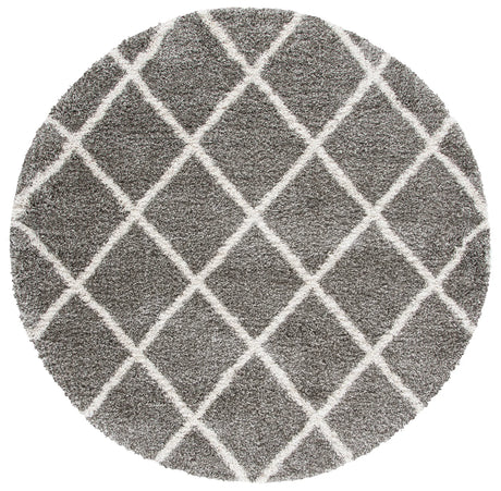 Safavieh Hudson Shag 7'-0" x 7'-0" Rug in Grey / Ivory