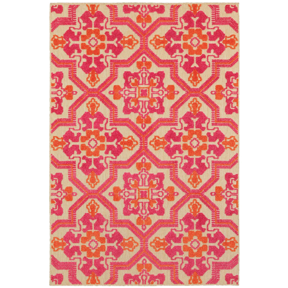 Oriental Weavers Sphinx Cayman 2541V Sand / Pink Rugs - main flat