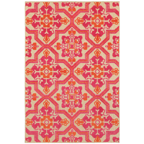 Oriental Weavers Sphinx Cayman 2541V Sand / Pink Rugs - main flat