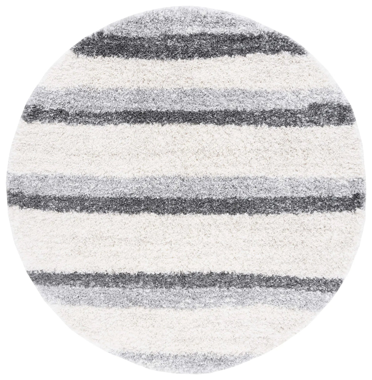 Safavieh Fontana Shag  800 6'-7" x 6'-7" Rug in Ivory / Grey