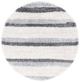 Safavieh Fontana Shag  800 6'-7" x 6'-7" Rug in Ivory / Grey