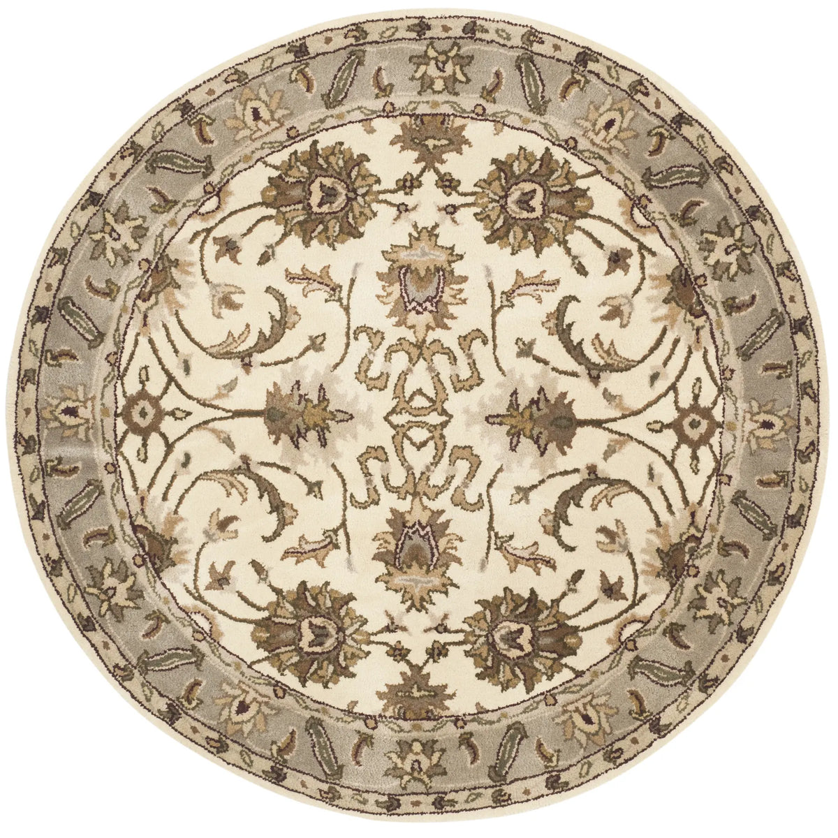 Safavieh Royalty 5'-0" x 5'-0" Rug in Ivory / Dark Beig