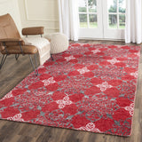 Safavieh Stone Wash 5'-0" x 8'-0" Rug in Red / Ivory