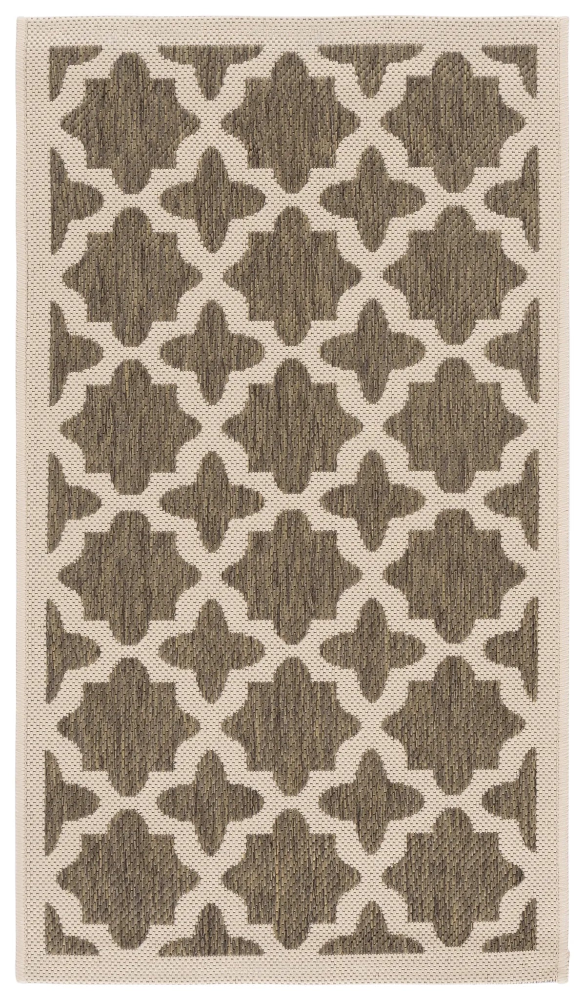 Safavieh Courtyard 2'-0" x 3'-7" Rug in Brown / Bone