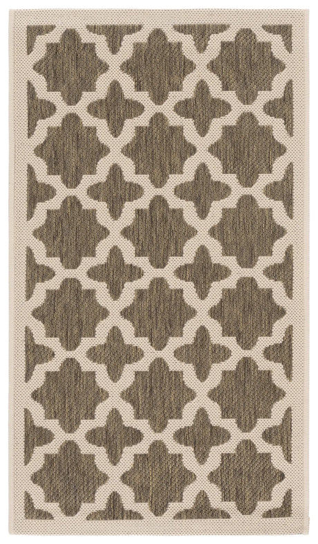 Safavieh Courtyard 2'-0" x 3'-7" Rug in Brown / Bone