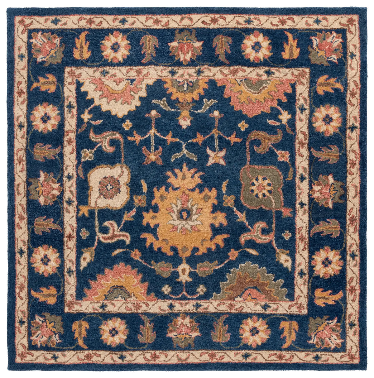 Safavieh Antiquity 6'-0" x 6'-0" Rug in Navy / Beige