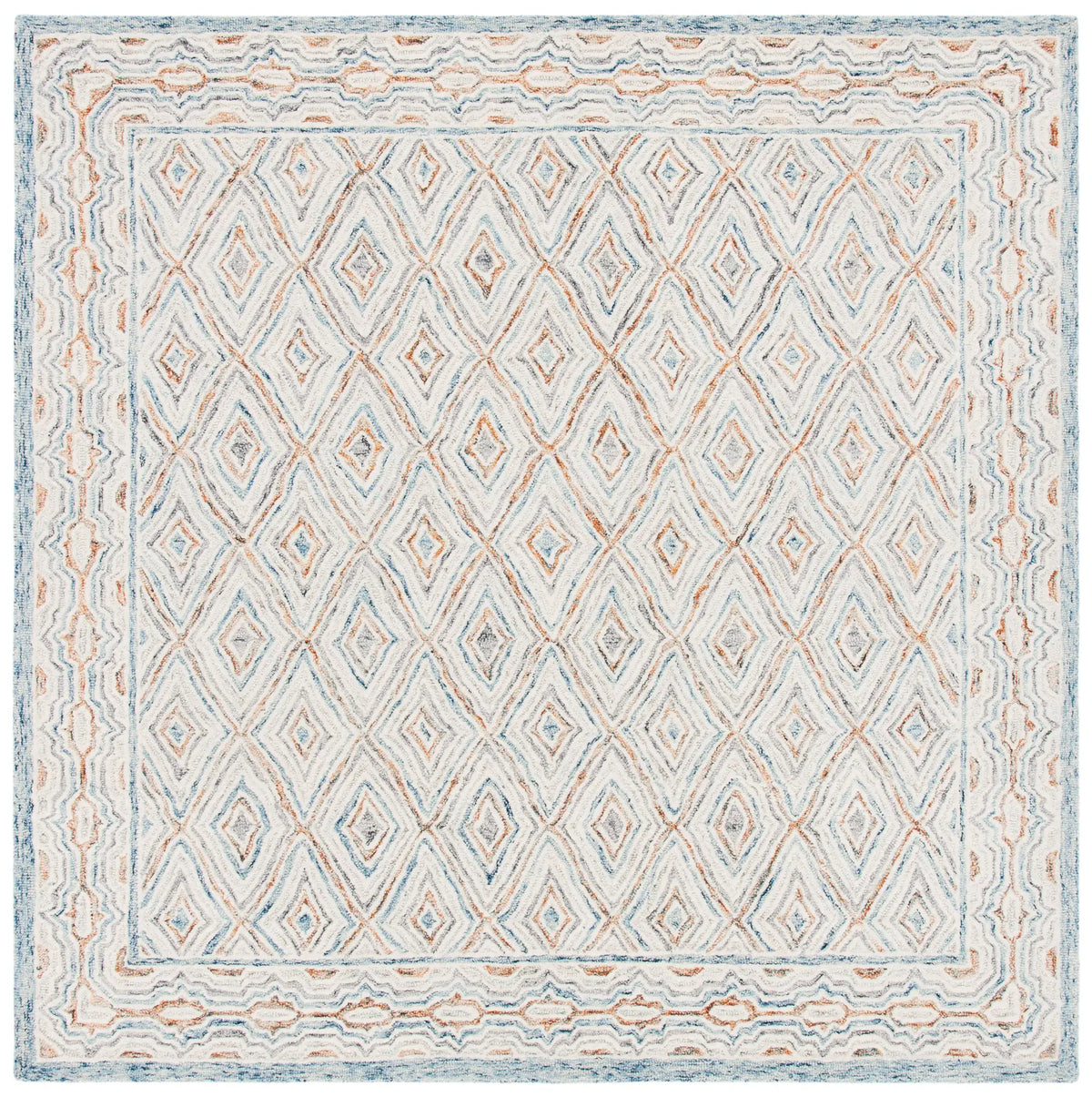 Safavieh Capri 7'-0" x 7'-0" Rug in Blue / Rust