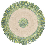 Safavieh Cape Cod 4'-0" x 4'-0" Rug in Green / Natural