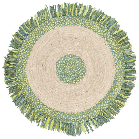 Safavieh Cape Cod 4'-0" x 4'-0" Rug in Green / Natural