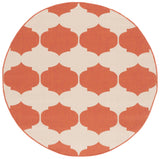Safavieh Courtyard 5'-3" x 5'-3" Rug in Beige / Terracotta