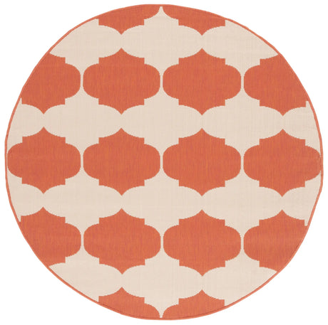 Safavieh Courtyard 5'-3" x 5'-3" Rug in Beige / Terracotta