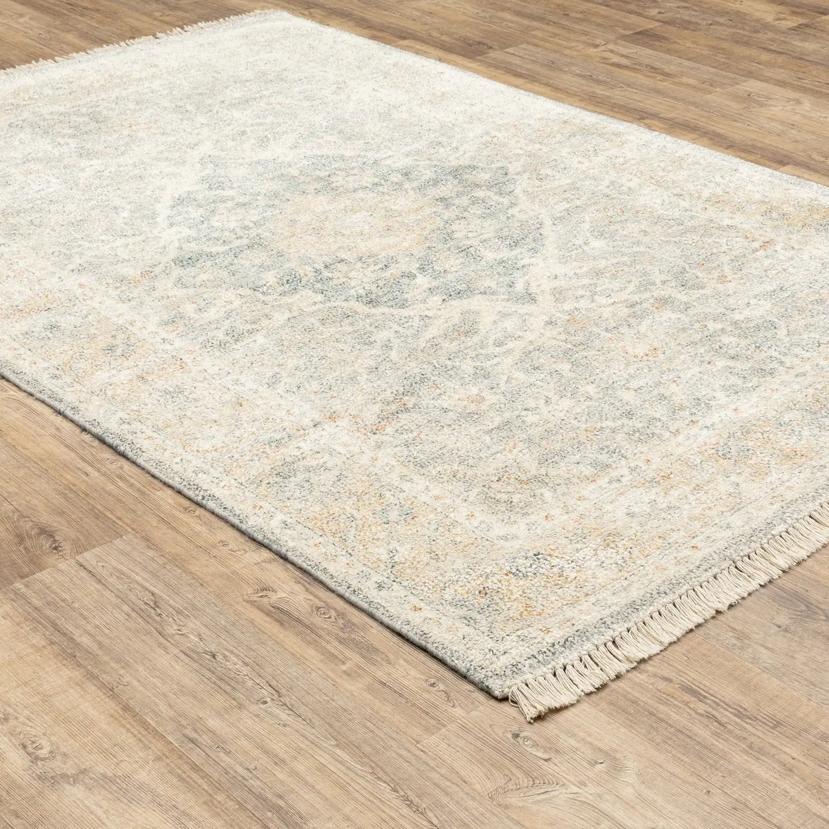 Oriental Weavers Sphinx Malabar 45307 Grey/ Beige Rugs - angle detail