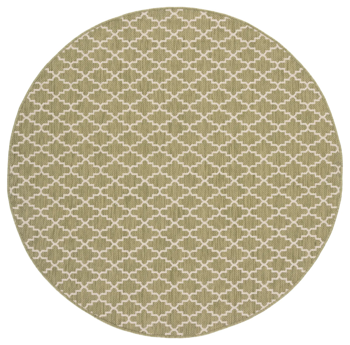 Safavieh Courtyard 5'-3" x 5'-3" Rug in Green / Beige