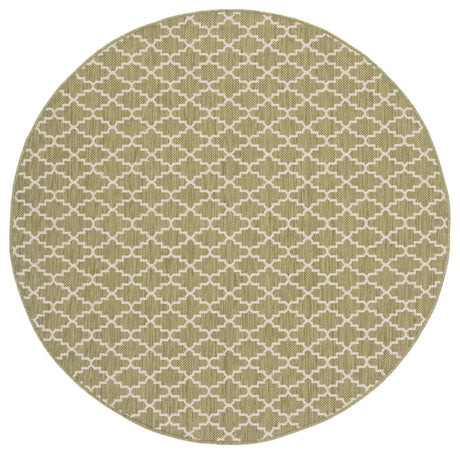 Safavieh Courtyard 5'-3" x 5'-3" Rug in Green / Beige