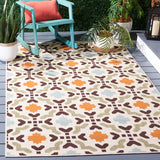 Safavieh Veranda 5'-3" x 7'-7" Rug in Cream / Terracotta