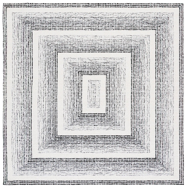 Safavieh Pine 6'-0" x 6'-0" Rug in Black / Ivory