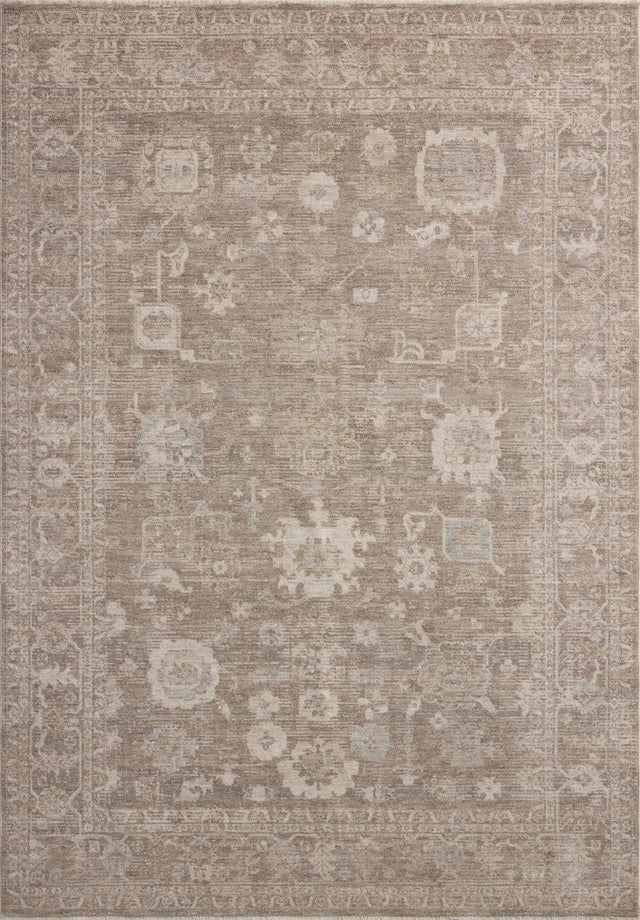 Chris Loves Julia x Loloi Louisa LOI-03 Taupe / Ivory Rug - main flat