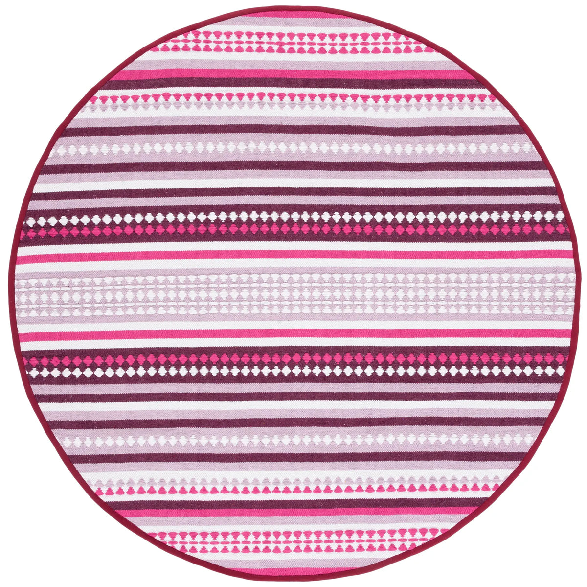 Safavieh Montauk 6'-0" x 6'-0" Rug in Pink / Ivory