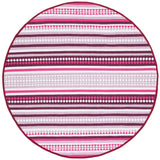 Safavieh Montauk 6'-0" x 6'-0" Rug in Pink / Ivory