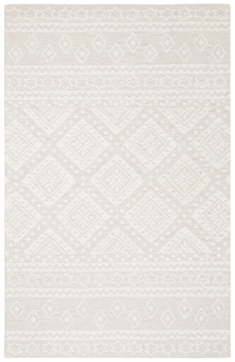Safavieh Micro-Loop 4'-0" x 6'-0" Rug in Grey / Ivory