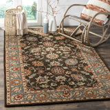 Safavieh Heritage 4'-0" x 6'-0" Rug in Charcoal / Blue
