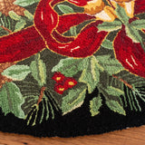Safavieh Vintage Posters 5'-0" x 5'-0" Rug in Black / Green