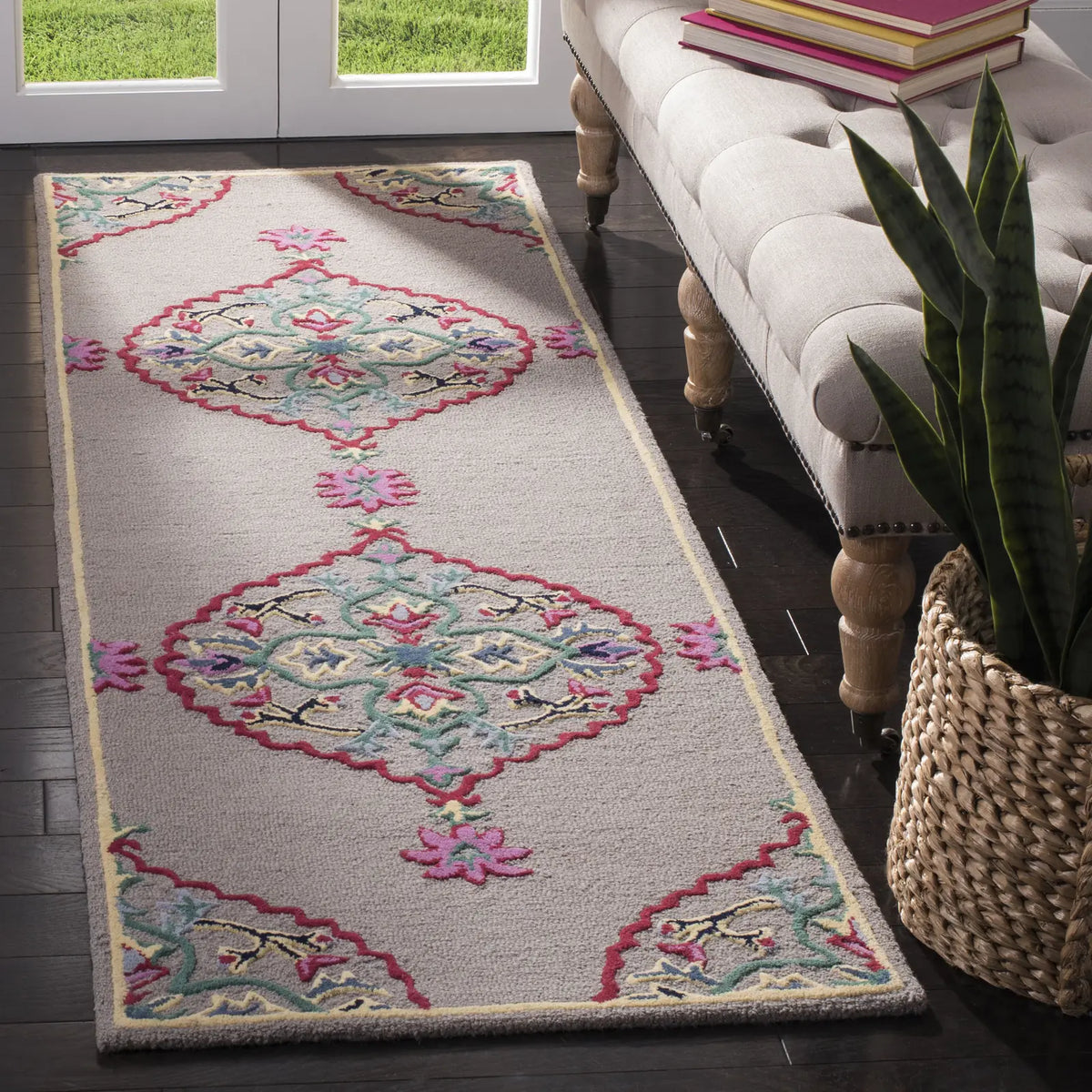 Safavieh Bellagio 2'-3" x 11'-0" Rug in Dark Grey / Multi