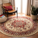 Safavieh Mahal 6'-7" x 6'-7" Rug in Creme / Red