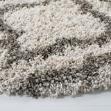 Safavieh Hudson Shag 5'-3" x 5'-3" Rug in Ivory / Grey
