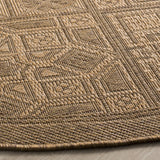Safavieh Courtyard 6'-7" x 6'-7" Rug in Gold / Natural