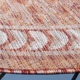 Safavieh Courtyard 6'-7" x 6'-7" Rug in Rust / Beige