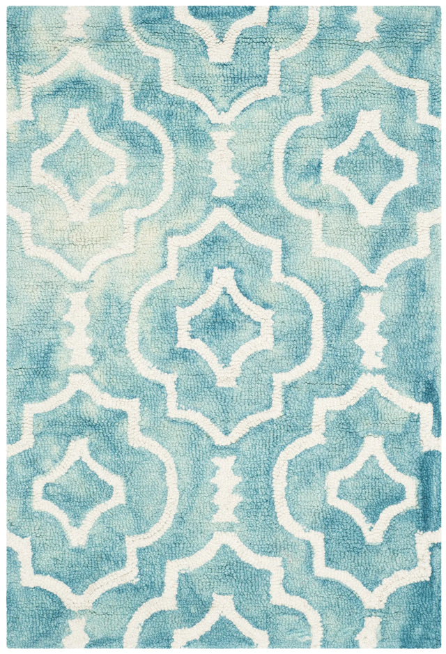 Safavieh Dip Dye 2'-0" x 3'-0" Rug in Turquoise / Ivory
